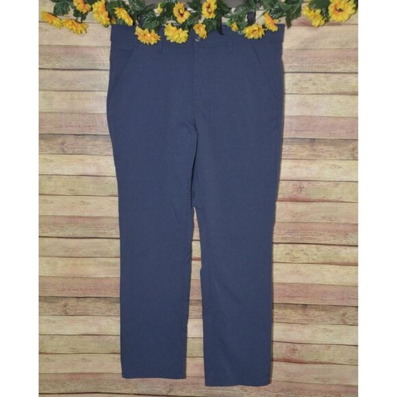 Weatherproof Vintage Mens Blue Straight Leg Nylon Tech Pants Size 36 X 30 Hiking - Picture 1 of 9